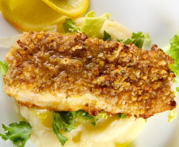 Almond crusted sole